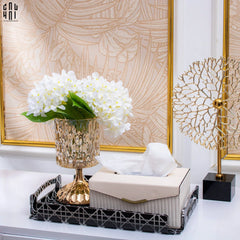 Maison Couture - Khay Acrylic Chữ Nhật Black Cannage Facetté Signature 23x36x4.5-KHAY TRANG TRÍ-CẬU HAI HOME DECOR