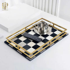 Maison Couture - Khay Da Cao Cấp Damier Impérial D40-KHAY TRANG TRÍ-CẬU HAI HOME DECOR