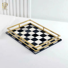 Maison Couture - Khay Da Cao Cấp Damier Impérial D40-KHAY TRANG TRÍ-CẬU HAI HOME DECOR