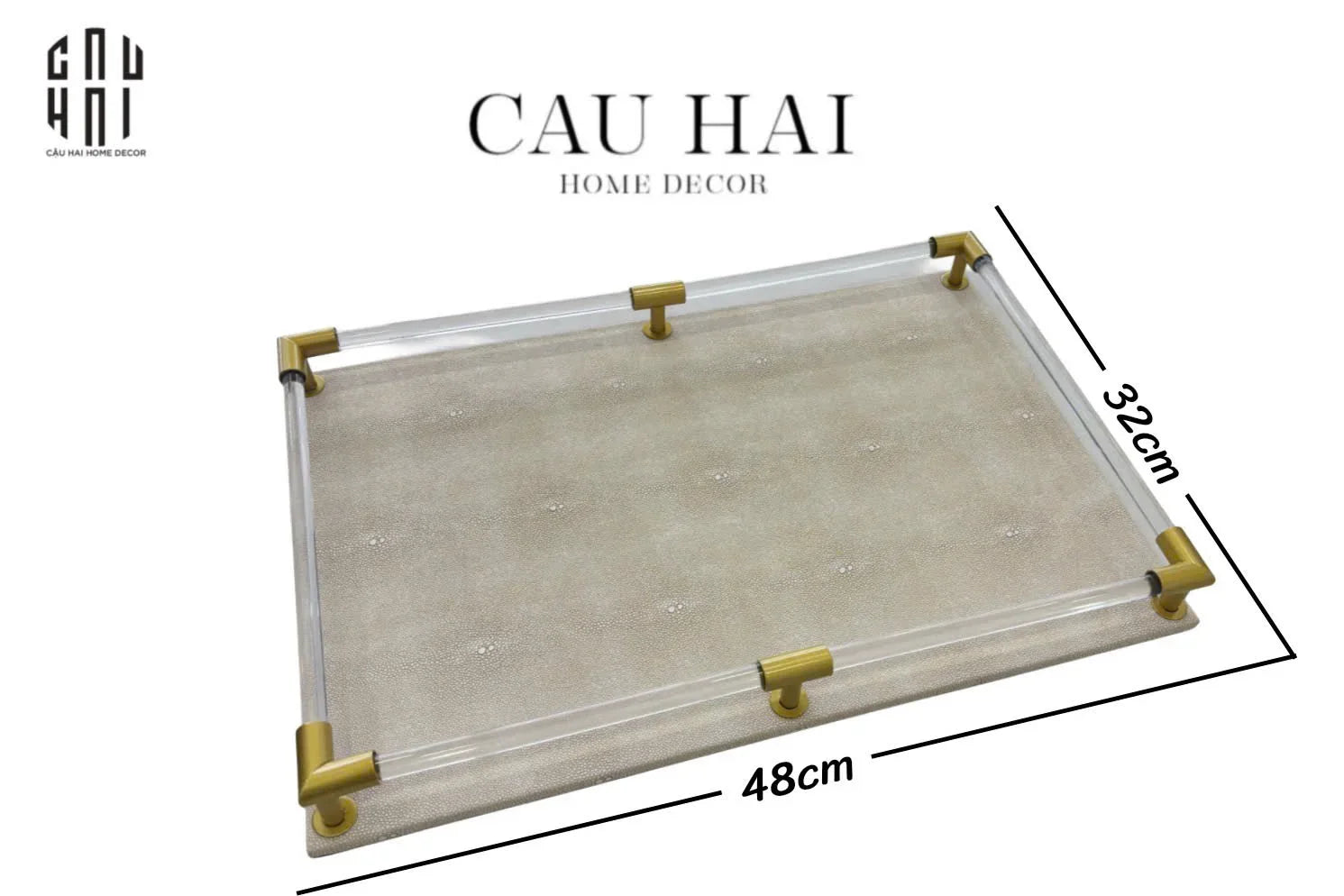 Maison Couture - Khay Da Cao Cấp St. Laurent D48-KHAY TRANG TRÍ-CẬU HAI HOME DECOR