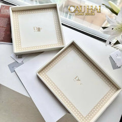 Maison Couture - Khay Da Chữ Nhật Haute Leather D'Ivoire D Class Atélier 30X40-KHAY TRANG TRÍ-CẬU HAI HOME DECOR