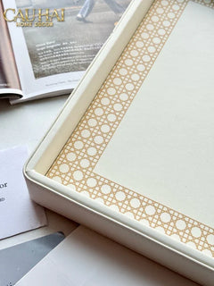 Maison Couture - Khay Da Chữ Nhật Haute Leather D'Ivoire D Class Atélier 30X40-KHAY TRANG TRÍ-CẬU HAI HOME DECOR