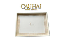 Maison Couture - Khay Da Chữ Nhật Haute Leather D'Ivoire D Class Atélier 30X40-KHAY TRANG TRÍ-CẬU HAI HOME DECOR