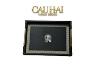 Maison Couture - Khay Da Chữ Nhật Lux Leather 30X40 Vs Savoir Medusa Atélier-KHAY TRANG TRÍ-CẬU HAI HOME DECOR