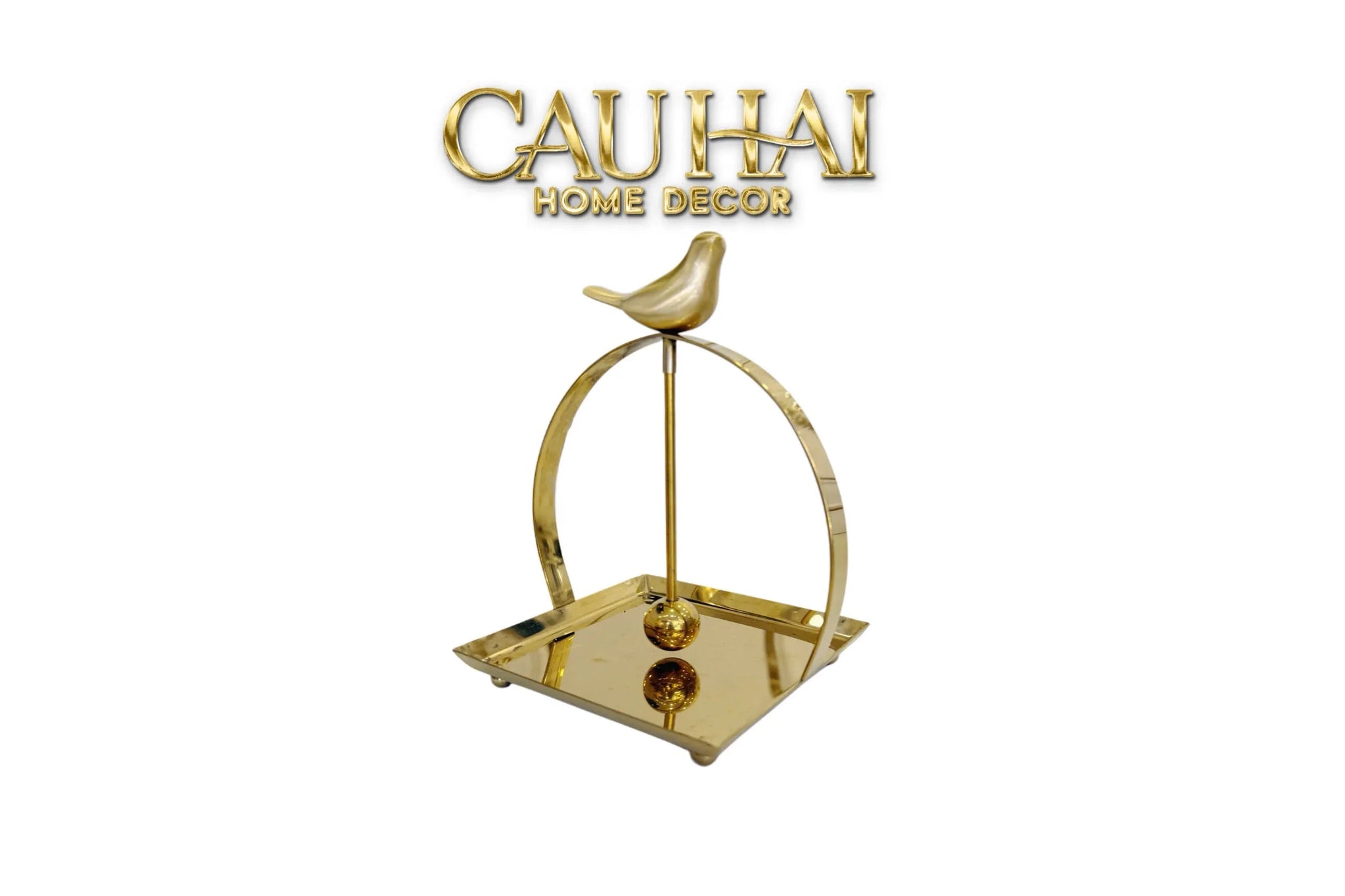Maison Couture - Khay Giấy Vuông L’Oiseau Doré Cocktail Napkin Holder-HỘP KHĂN GIẤY-CẬU HAI HOME DECOR