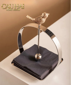Maison Couture - Khay Giấy Vuông L’Oiseau Doré Cocktail Napkin Holder-HỘP KHĂN GIẤY-CẬU HAI HOME DECOR