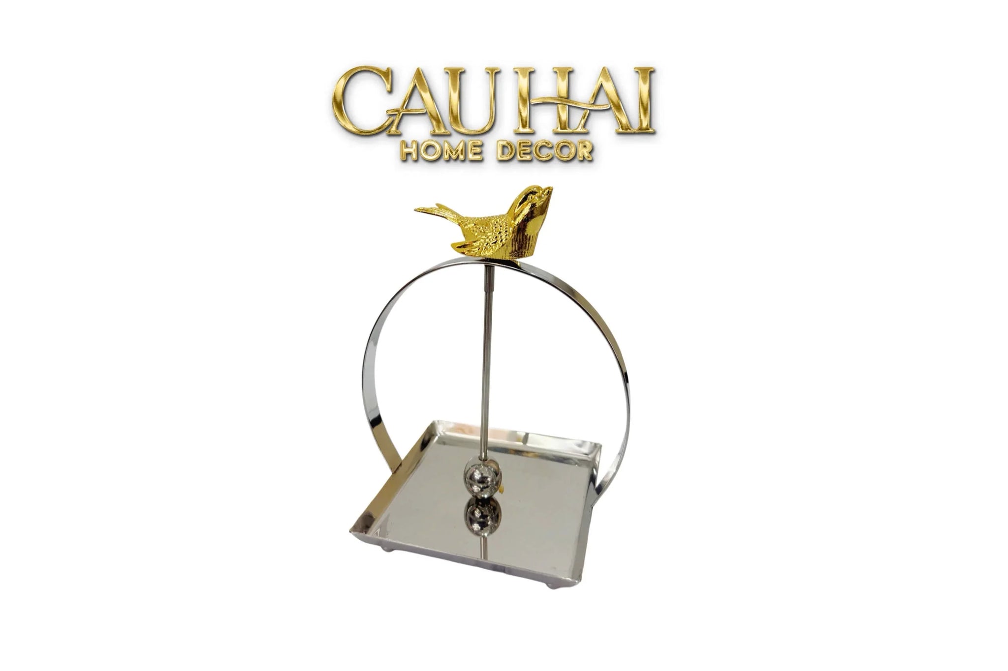 Maison Couture - Khay Giấy Vuông L’Oiseau Doré Cocktail Napkin Holder-HỘP KHĂN GIẤY-CẬU HAI HOME DECOR