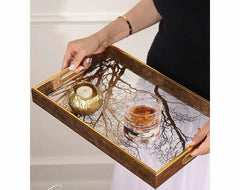 Maison Couture - Khay Gương Chữ Nhật Timeless Forest Deity Rectangular Tray 26.5x40.5-KHAY TRANG TRÍ-CẬU HAI HOME DECOR