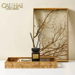 Maison Couture - Khay Gương Chữ Nhật Timeless Forest Deity Rectangular Tray 26.5x40.5-KHAY TRANG TRÍ-CẬU HAI HOME DECOR