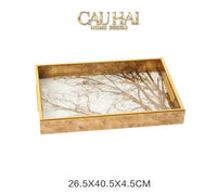 Maison Couture - Khay Gương Chữ Nhật Timeless Forest Deity Rectangular Tray 26.5x40.5-KHAY TRANG TRÍ-CẬU HAI HOME DECOR