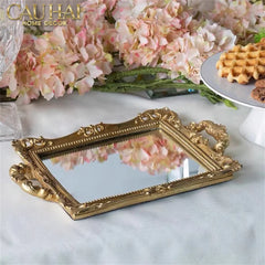 Maison Couture - Khay Gương Chữ Nhật V Class Barocco Frame Rectangular Trays Size 38-KHAY TRANG TRÍ-CẬU HAI HOME DECOR