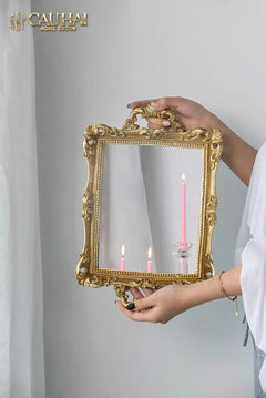 Maison Couture - Khay Gương Chữ Nhật V Class Barocco Frame Rectangular Trays Size 38-KHAY TRANG TRÍ-CẬU HAI HOME DECOR