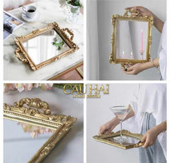 Maison Couture - Khay Gương Chữ Nhật V Class Barocco Frame Rectangular Trays Size 38-KHAY TRANG TRÍ-CẬU HAI HOME DECOR