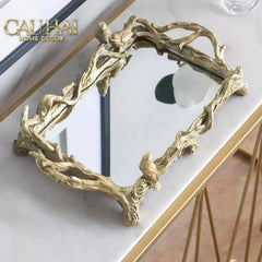 Maison Couture - Khay Gương Chữ Nhật V Class Barocco Frame Rectangular Trays Size 38-KHAY TRANG TRÍ-CẬU HAI HOME DECOR