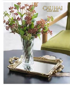 Maison Couture - Khay Gương Chữ Nhật V Class Barocco Frame Rectangular Trays Size 38-KHAY TRANG TRÍ-CẬU HAI HOME DECOR