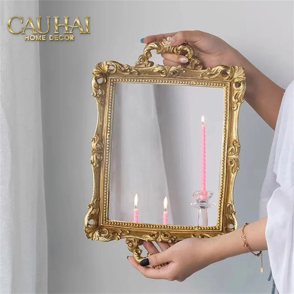 Maison Couture - Khay Gương Chữ Nhật V Class Barocco Frame Rectangular Trays Size 38-KHAY TRANG TRÍ-CẬU HAI HOME DECOR