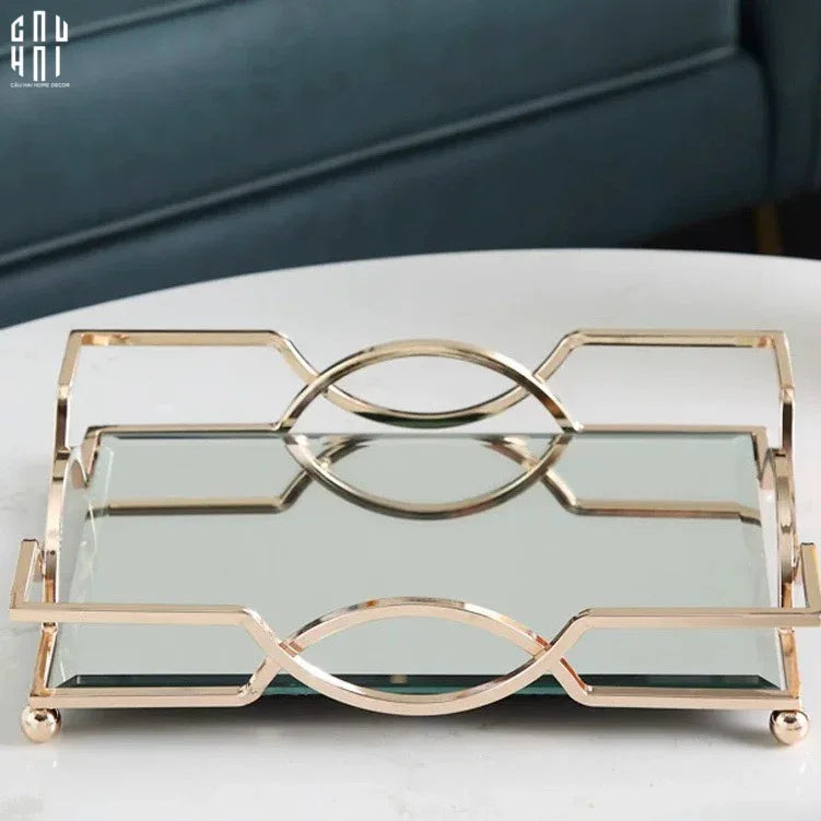 Maison Couture - Khay Gương Savoir Purity Black Mirror Tray-KHAY TRANG TRÍ-CẬU HAI HOME DECOR