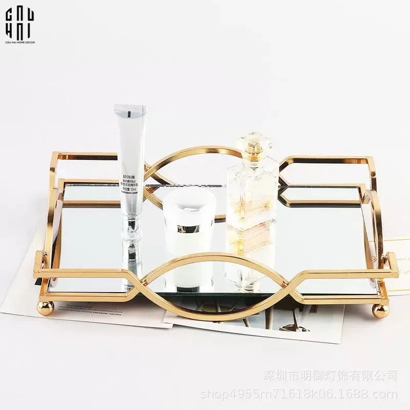 Maison Couture - Khay Gương Savoir Purity Black Mirror Tray-KHAY TRANG TRÍ-CẬU HAI HOME DECOR