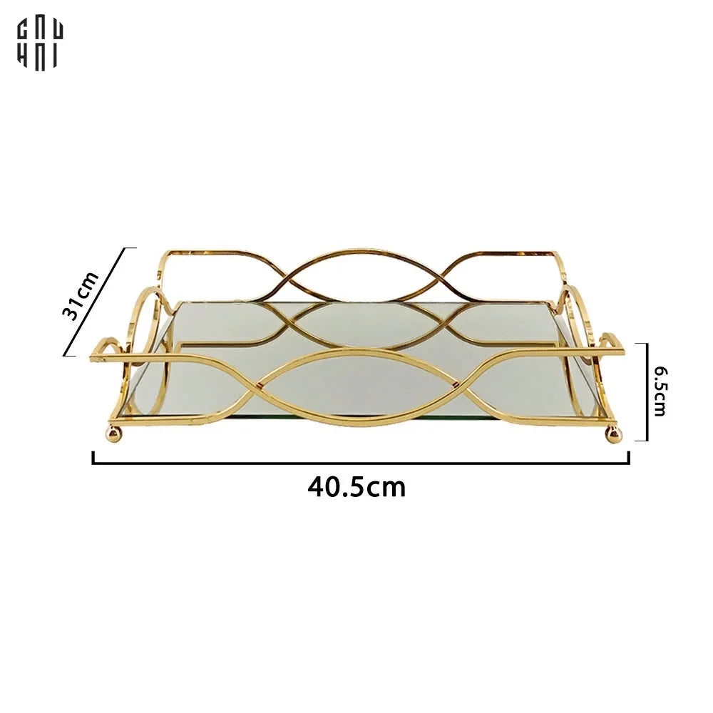 Maison Couture - Khay Gương Savoir Purity Black Mirror Tray-KHAY TRANG TRÍ-CẬU HAI HOME DECOR