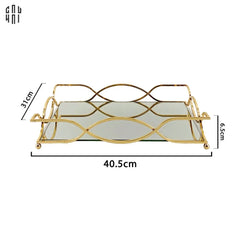 Maison Couture - Khay Gương Savoir Purity Black Mirror Tray-KHAY TRANG TRÍ-CẬU HAI HOME DECOR