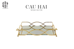 Maison Couture - Khay Gương Savoir Purity Black Mirror Tray-CẬU HAI HOME DECOR