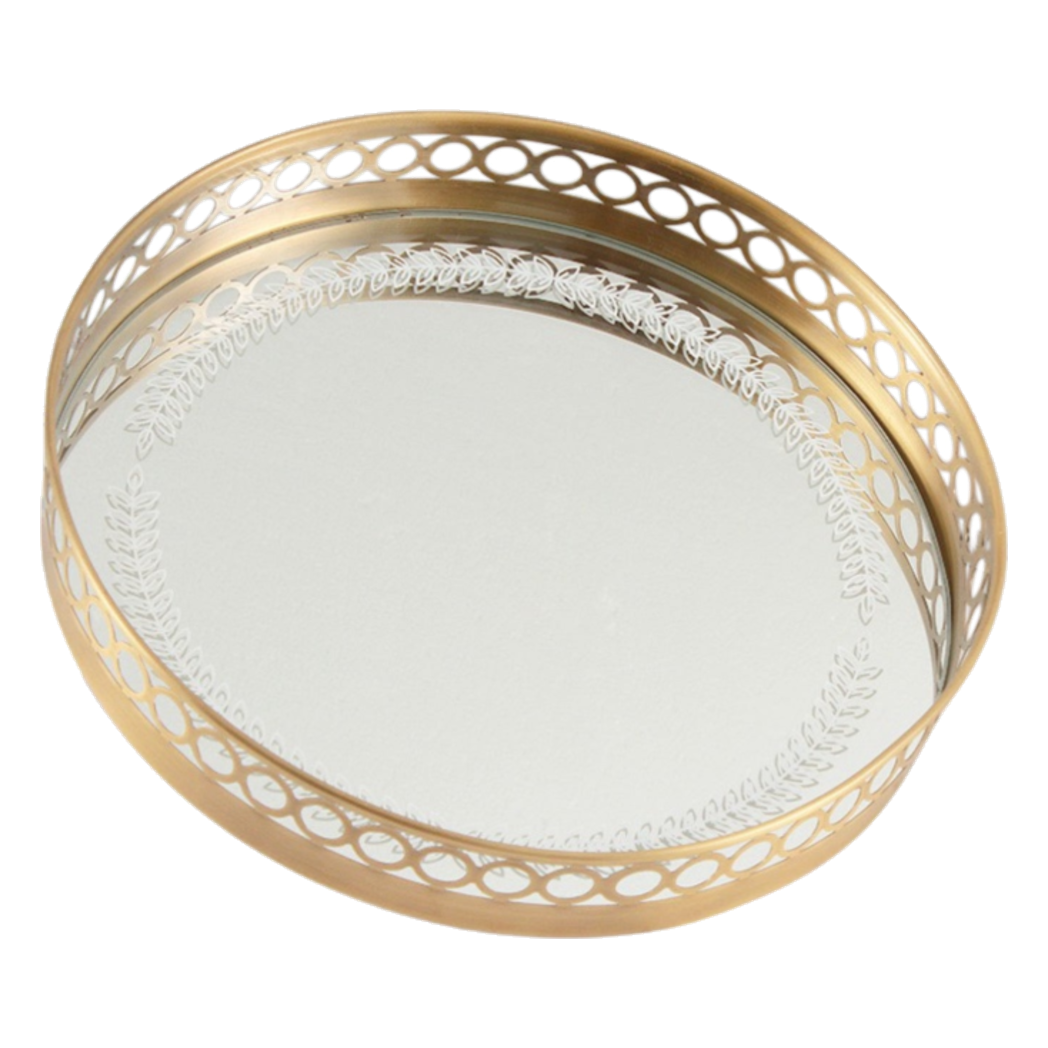 Maison Couture - Khay Gương Tròn Brasson Royale Gold D30 - Cậu Hai Home Decor