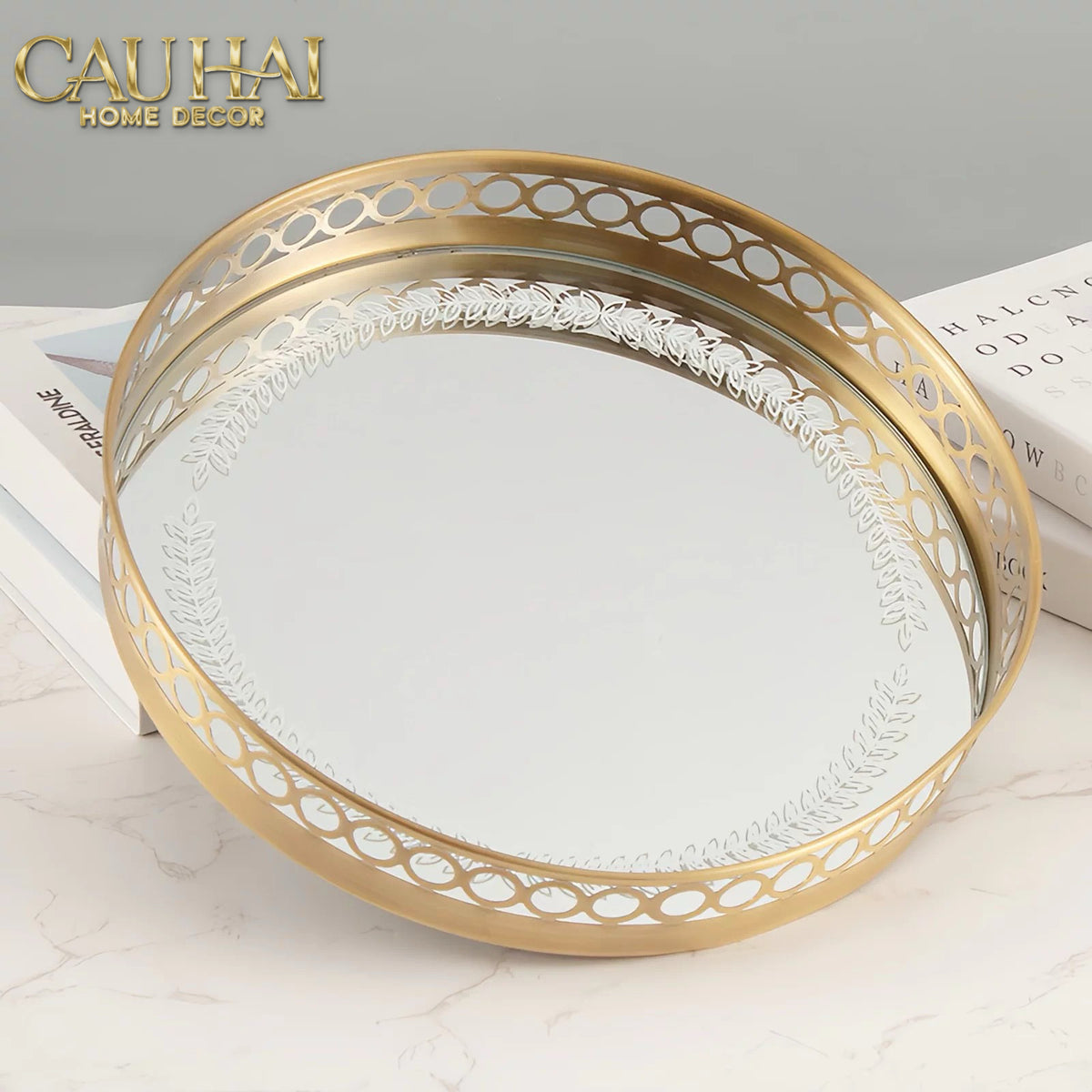 Maison Couture - Khay Gương Tròn Brasson Royale Gold D30-KHAY TRANG TRÍ-CẬU HAI HOME DECOR-CẬU HAI HOME DECOR