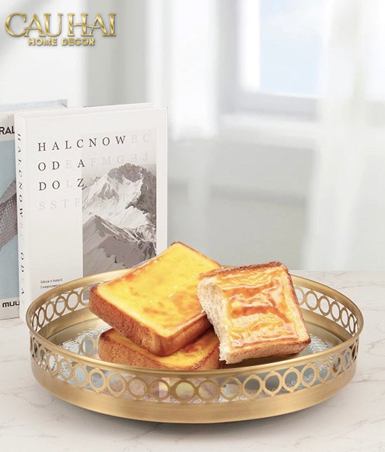 Maison Couture - Khay Gương Tròn Brasson Royale Gold D30-KHAY TRANG TRÍ-CẬU HAI HOME DECOR-CẬU HAI HOME DECOR