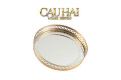 Maison Couture - Khay Gương Tròn Brasson Royale Gold D30-KHAY TRANG TRÍ-CẬU HAI HOME DECOR