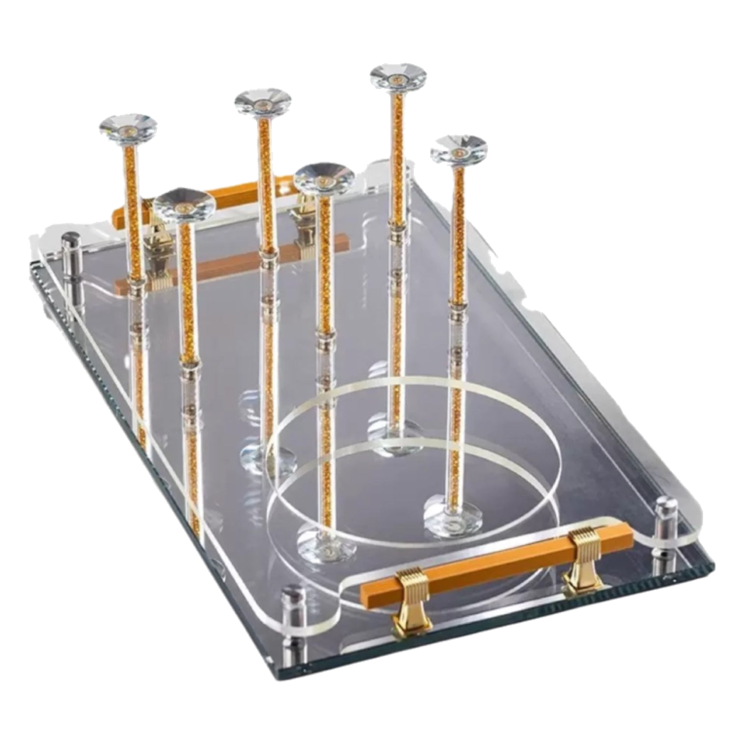 Maison Couture - Khay Úp Ly Cristalleries 6 Slot 2-In-1 Bar Tray Aurum - Cậu Hai Home Decor