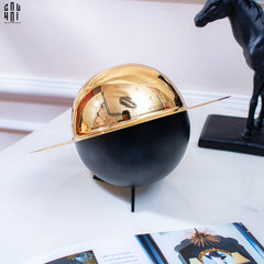 Maison Couture - Lọ Kẹo Golden Planet UFO Pop Art Decoratives Bonbonnière 15x22-Lọ kẹo Canister Bonbonnière-CẬU HAI HOME DECOR