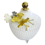 Maison Couture - Lọ Kẹo Thuỷ Tinh Papillon Blance Royale - Cậu Hai Home Decor
