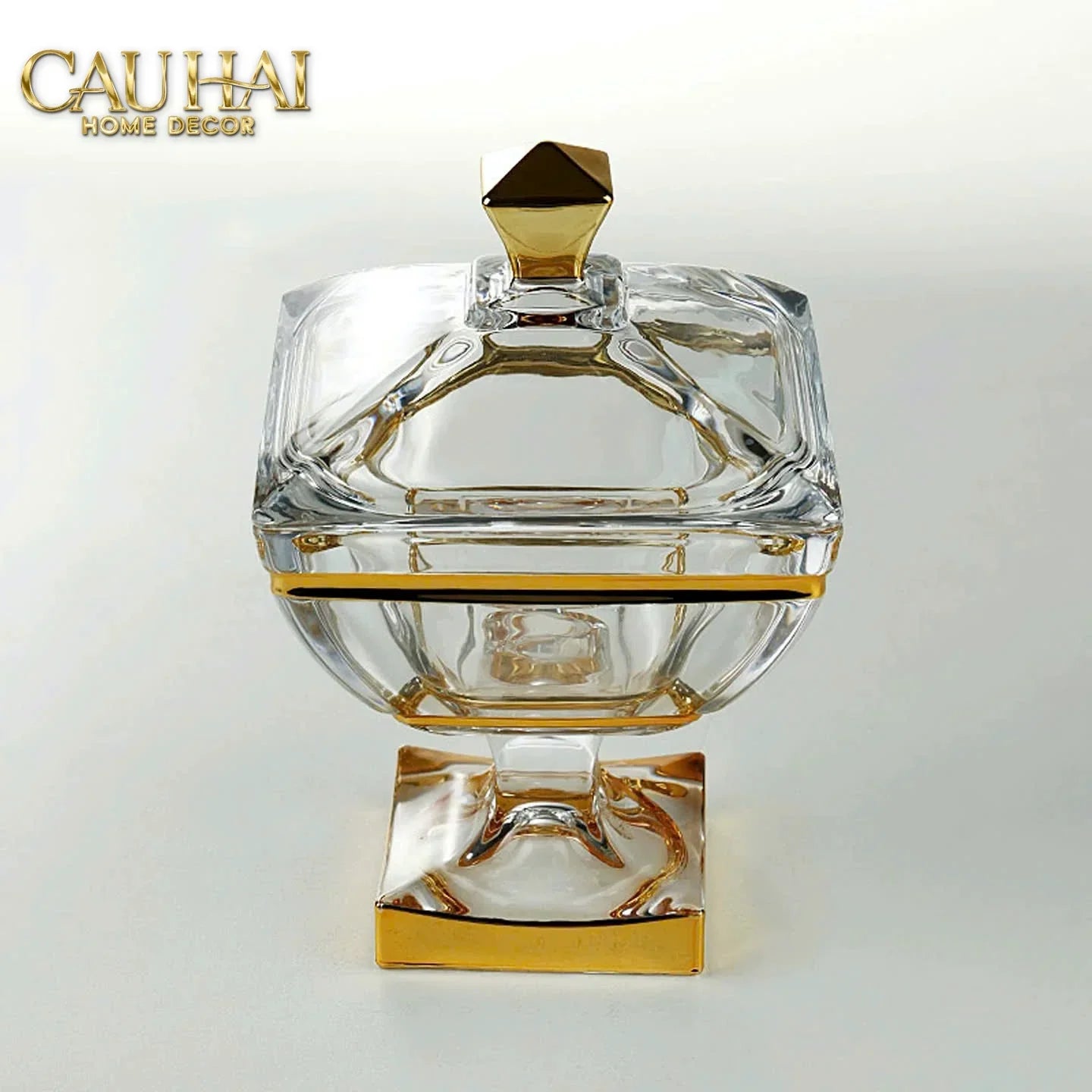 Maison Couture - Lọ Pha Lê Aureus Impérial Cristalleries Bonbonnière-Lọ kẹo Canister Bonbonnière-CẬU HAI HOME DECOR