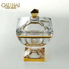 Maison Couture - Lọ Pha Lê Aureus Impérial Cristalleries Bonbonnière-Lọ kẹo Canister Bonbonnière-CẬU HAI HOME DECOR