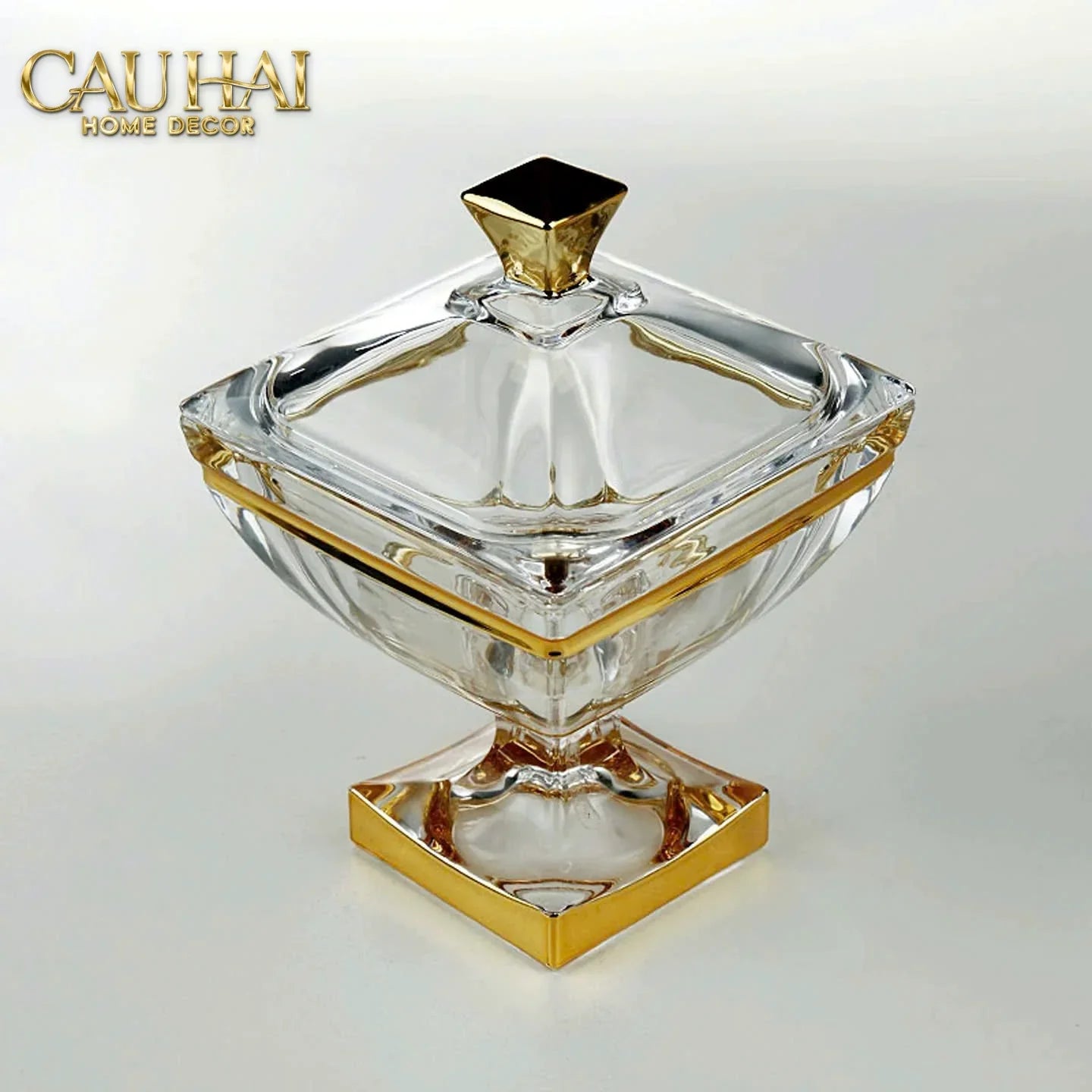 Maison Couture - Lọ Pha Lê Aureus Impérial Cristalleries Bonbonnière-Lọ kẹo Canister Bonbonnière-CẬU HAI HOME DECOR