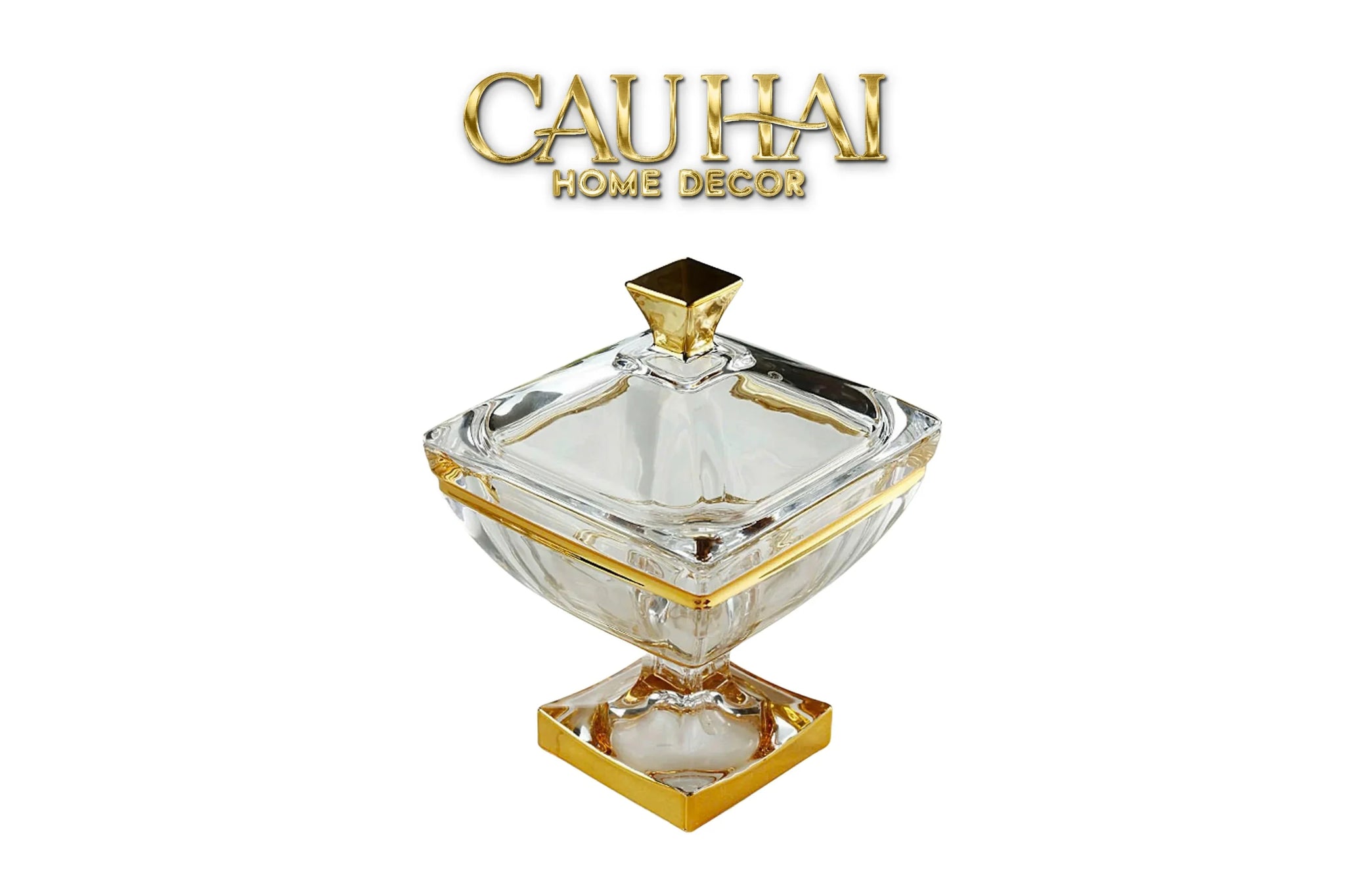 Maison Couture - Lọ Pha Lê Aureus Impérial Cristalleries Bonbonnière-Lọ kẹo Canister Bonbonnière-CẬU HAI HOME DECOR