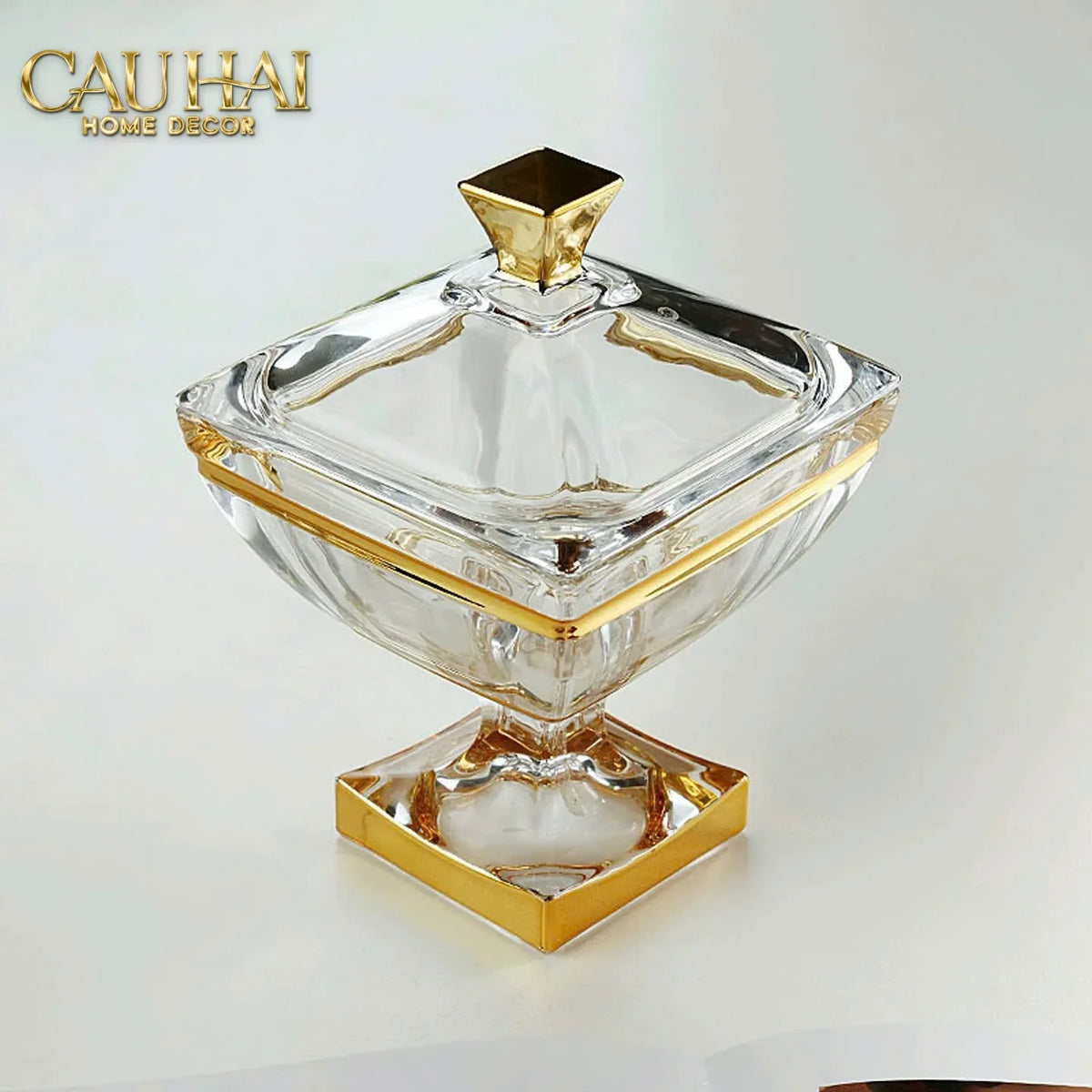 Maison Couture - Lọ Pha Lê Aureus Impérial Cristalleries Bonbonnière-Lọ kẹo Canister Bonbonnière-Đối tác tại Trung Quốc theo từng đơn đặt hàng-CẬU HAI HOME DECOR