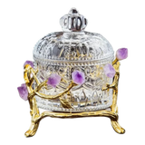 Maison Couture - Lọ Pha Lê Đá Thạch Anh Tím Delight Cristalleries - Amethyst Quartz 15x13.5-HŨ TRANG TRÍ-Đối tác tại Trung Quốc theo từng đơn đặt hàng-CẬU HAI HOME DECOR