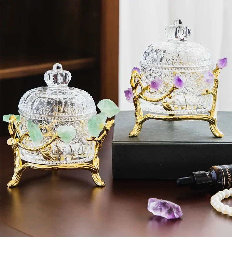 Maison Couture - Lọ Pha Lê Đá Thạch Anh Delight Cristallerie - Aventurine Quartz 14x11-HŨ TRANG TRÍ-CẬU HAI HOME DECOR