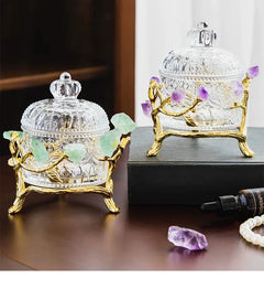 Maison Couture - Lọ Pha Lê Đá Thạch Anh Delight Cristallerie - Aventurine Quartz 14x11-HŨ TRANG TRÍ-CẬU HAI HOME DECOR