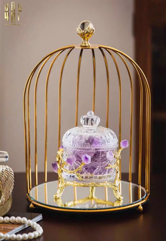 Maison Couture - Lọ Pha Lê Đá Thạch Anh Tím Delight Cristalleries - Amethyst Quartz 15x13.5-HŨ TRANG TRÍ-CẬU HAI HOME DECOR