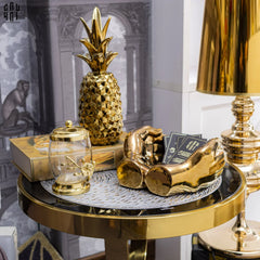 Maison Couture - Lọ Tăm Bông Hoa Mai Bằng Đồng - Brasson Blossom Héritage 8x13-Lọ Tăm bông - Bathroom Vanity-CẬU HAI HOME DECOR