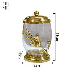 Maison Couture - Lọ Tăm Bông Hoa Mai Bằng Đồng - Brasson Blossom Héritage 8x13-Lọ Tăm bông - Bathroom Vanity-CẬU HAI HOME DECOR