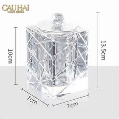 Maison Couture - Lọ Tăm Bông Pha Lê Lumière Cannage Facetté Diamant Cristalleries Vanity 7x13-CẬU HAI HOME DECOR