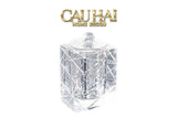 Maison Couture - Lọ Tăm Bông Pha Lê Lumière Cannage Facetté Diamant Cristalleries Vanity 7x13-HŨ TRANG TRÍ-Đối tác tại Trung Quốc theo từng đơn đặt hàng-Cristal-CẬU HAI HOME DECOR