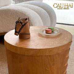 Maison Couture - Lọ Trang Trí Đầu Ngựa Da Thuộc Equestrian Head Leather Saddle Brun Vessel 13x17-HŨ TRANG TRÍ-CẬU HAI HOME DECOR