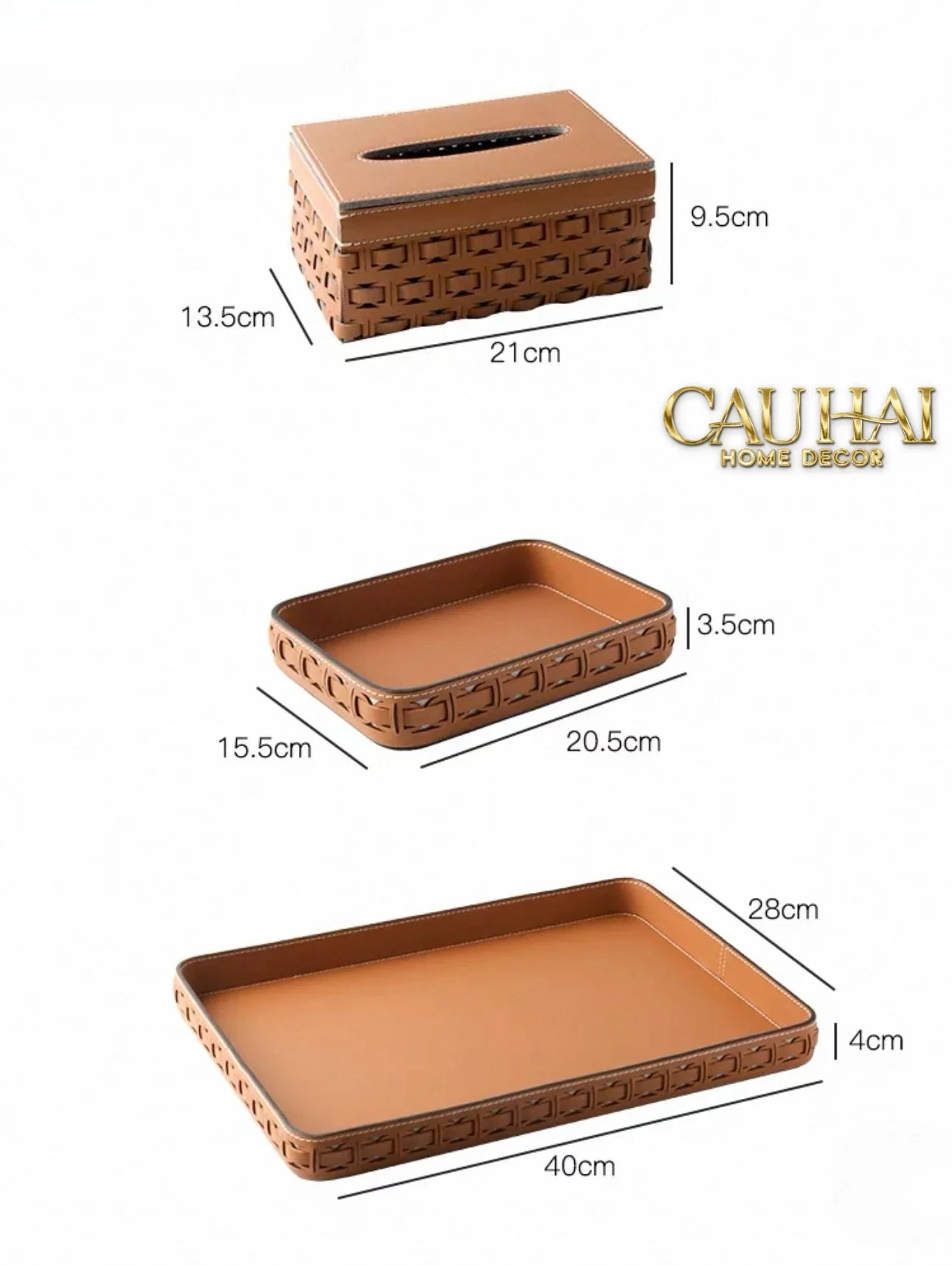 Maison Couture - Lọ Trang Trí Đầu Ngựa Da Thuộc Equestrian Head Leather Saddle Brun Vessel 13x17-HŨ TRANG TRÍ-CẬU HAI HOME DECOR