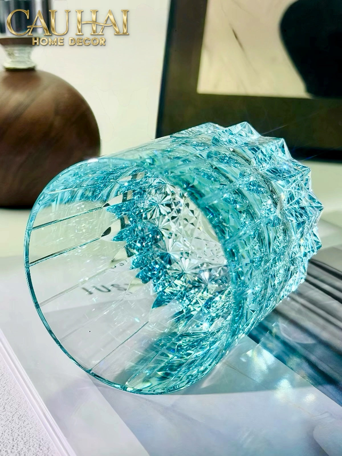 Maison Couture - Ly Pha Lê Cristalleries Cyan Glasses...-LY PHA LÊ-CẬU HAI HOME DECOR-CẬU HAI HOME DECOR