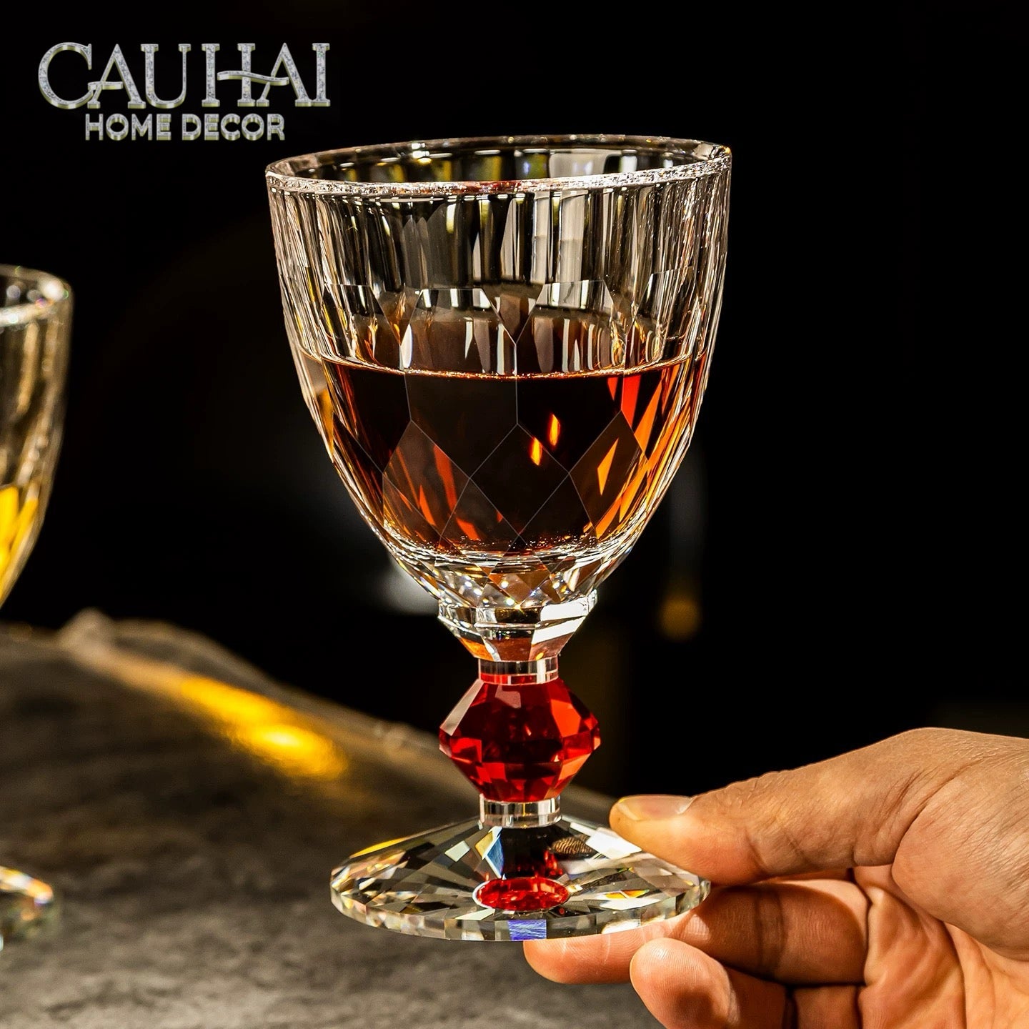 Maison Couture - Ly Pha Lê Cristalleries Goblet Burgundy Glasses 270ml-LY THỦY TINH-CẬU HAI HOME DECOR