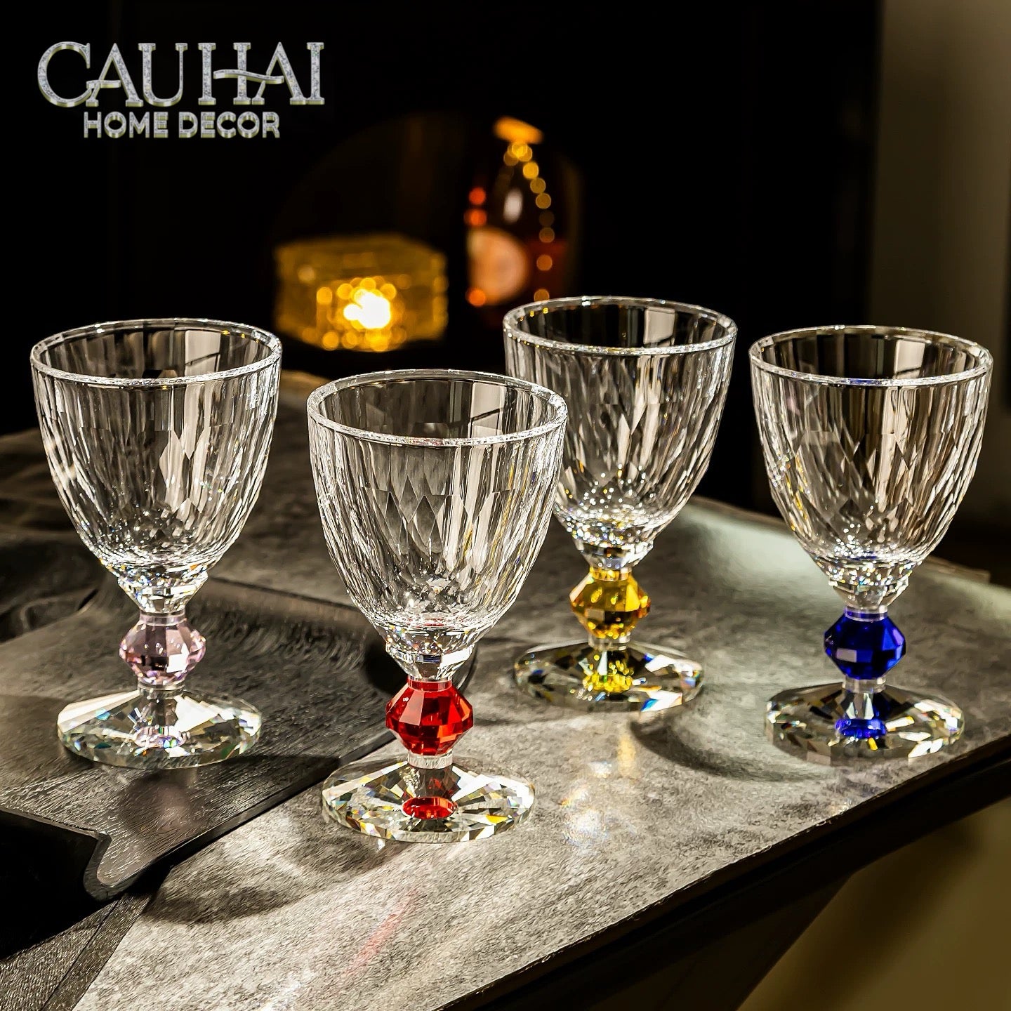 Maison Couture - Ly Pha Lê Cristalleries Goblet Burgundy Glasses 270ml-LY THỦY TINH-CẬU HAI HOME DECOR